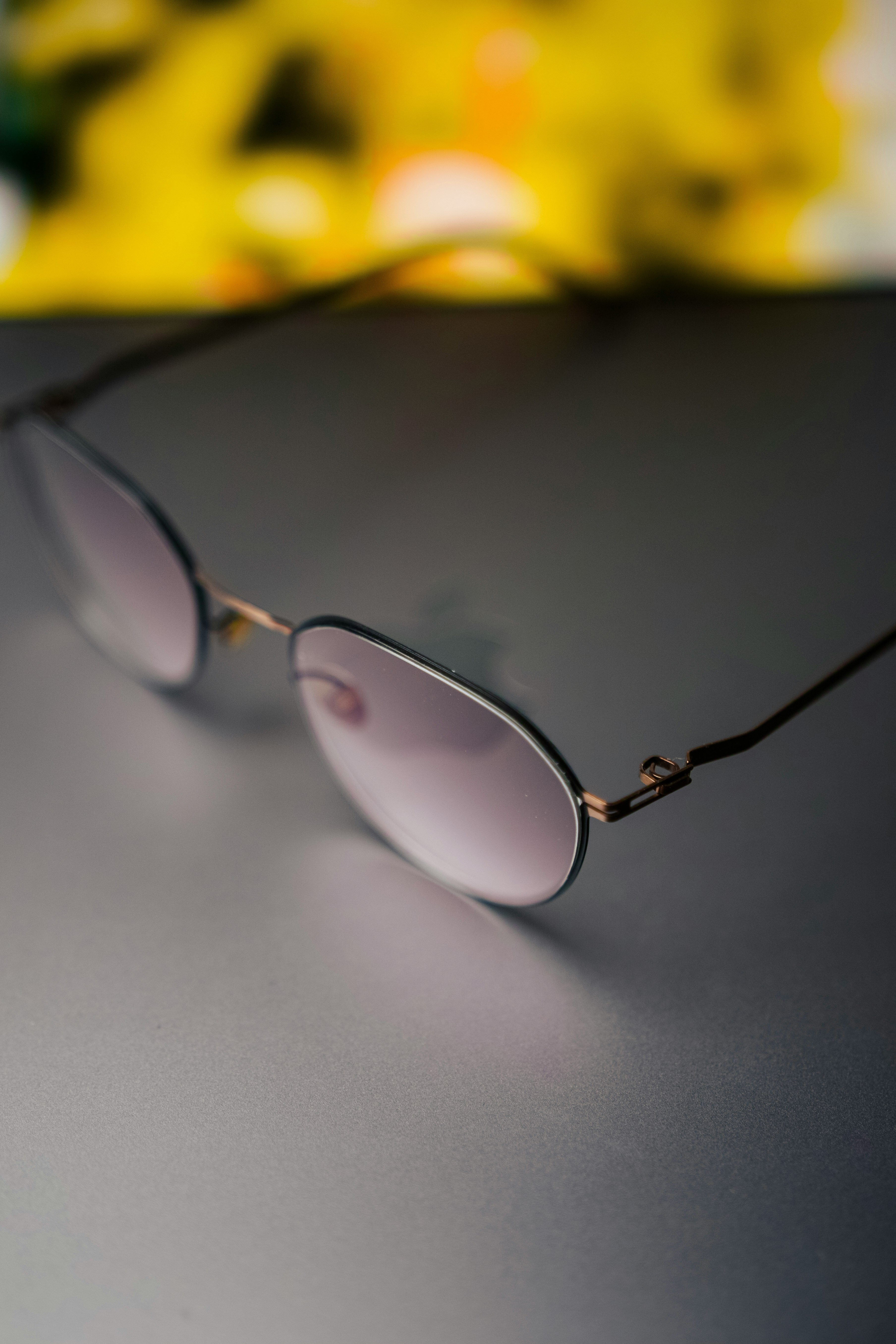 gold framed aviator style sunglasses